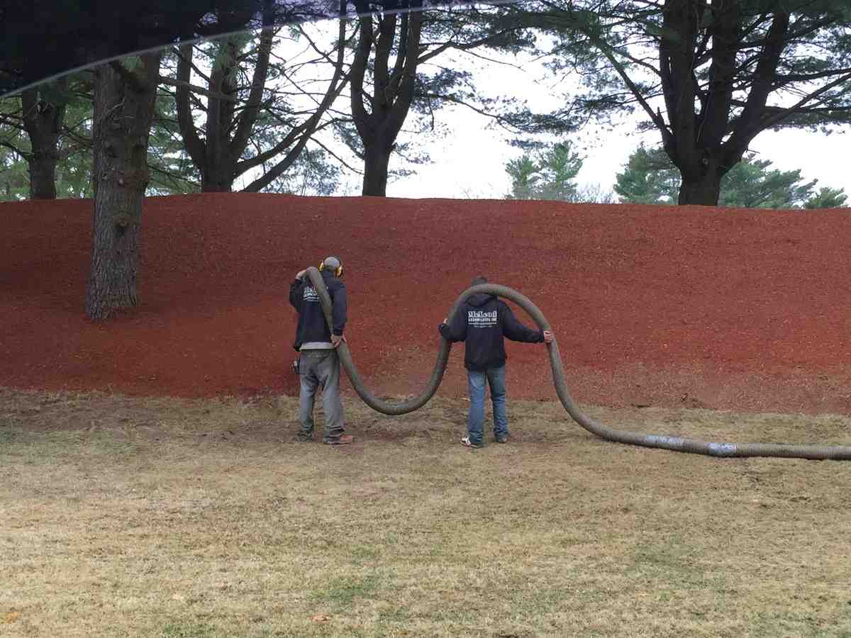 professional installing softscape elements in a garden - softscape design