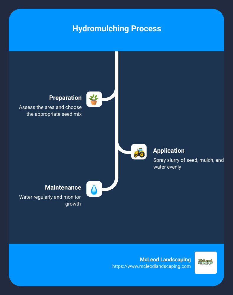 Hydromulching Process Infographic - hydromulching near me infographic infographic-line-3-steps