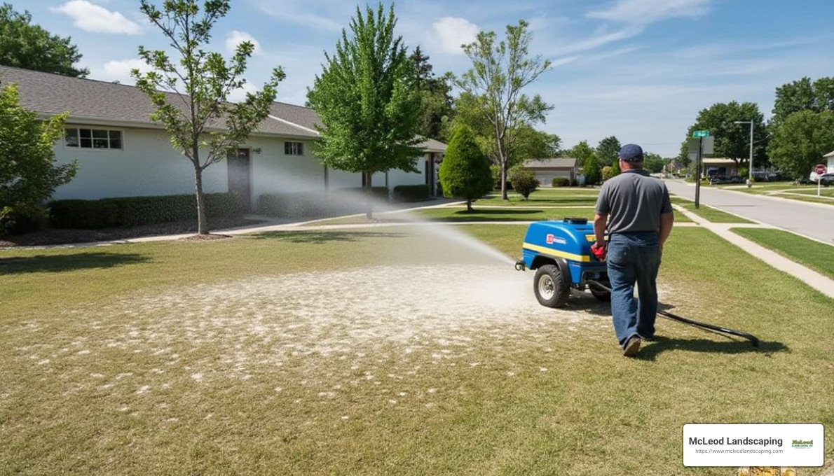 Hydroseeding Lawn - professional spray grass seed