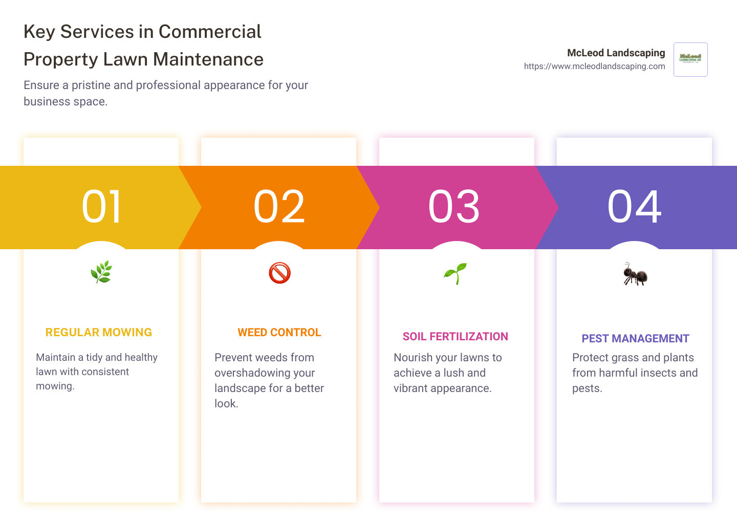 Overview of essential lawn care services for commercial properties - commercial property lawn maintenance infographic pillar-4-steps Overview of essential lawn care services for commercial properties - commercial property lawn maintenance infographic pillar-4-steps