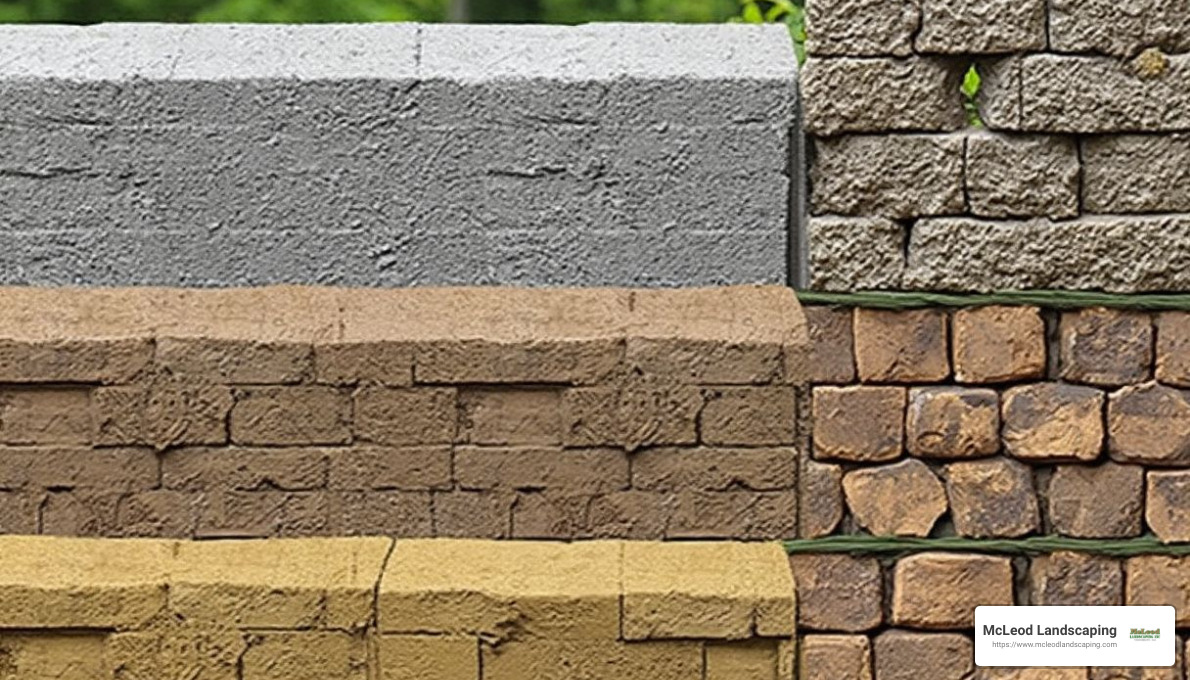 Retaining wall materials comparison - retaining wall design
