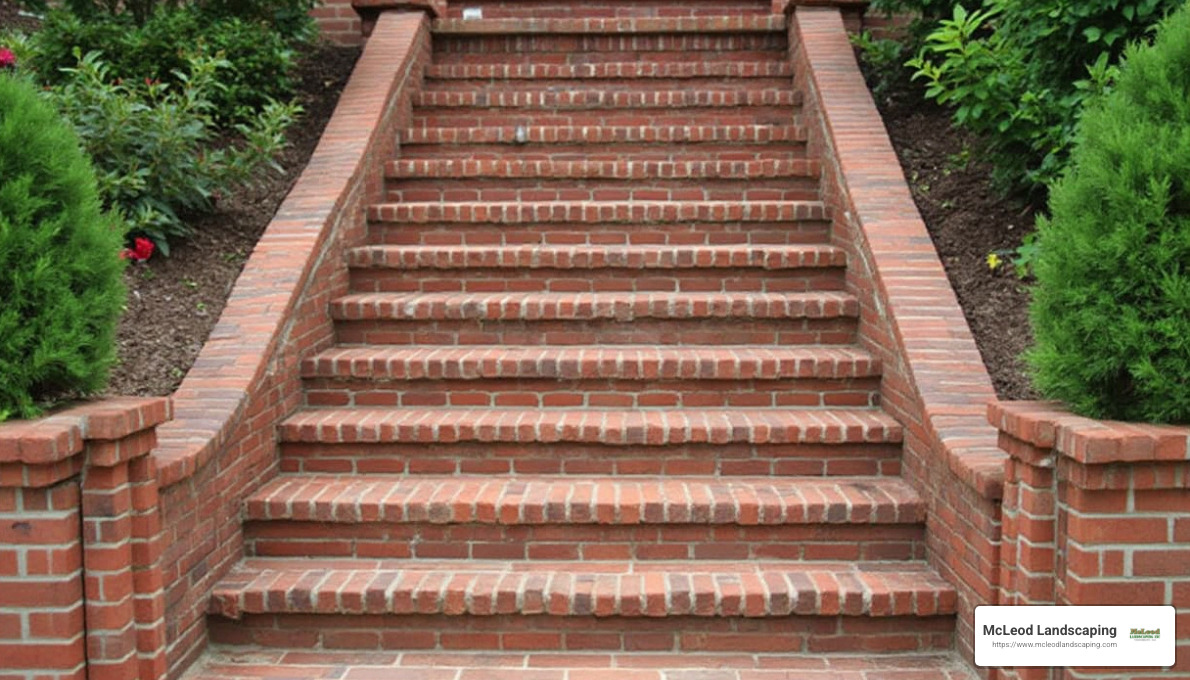 Brick stairs design inspiration - exterior brick stairs