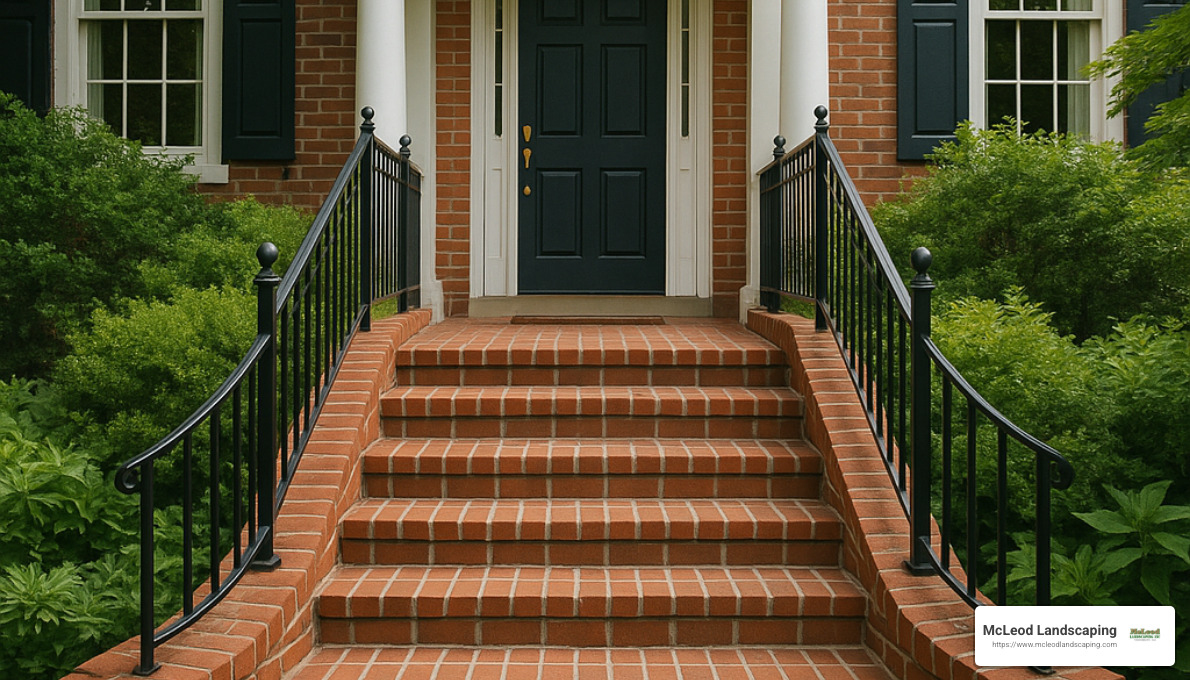brick entry stairs - brick entry stairs