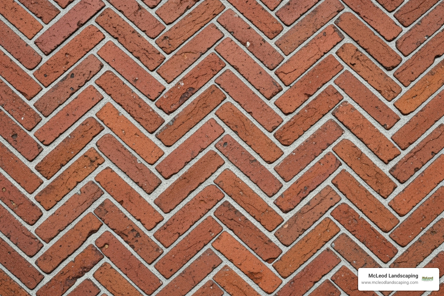 Herringbone brick pattern illustration - brick over concrete steps