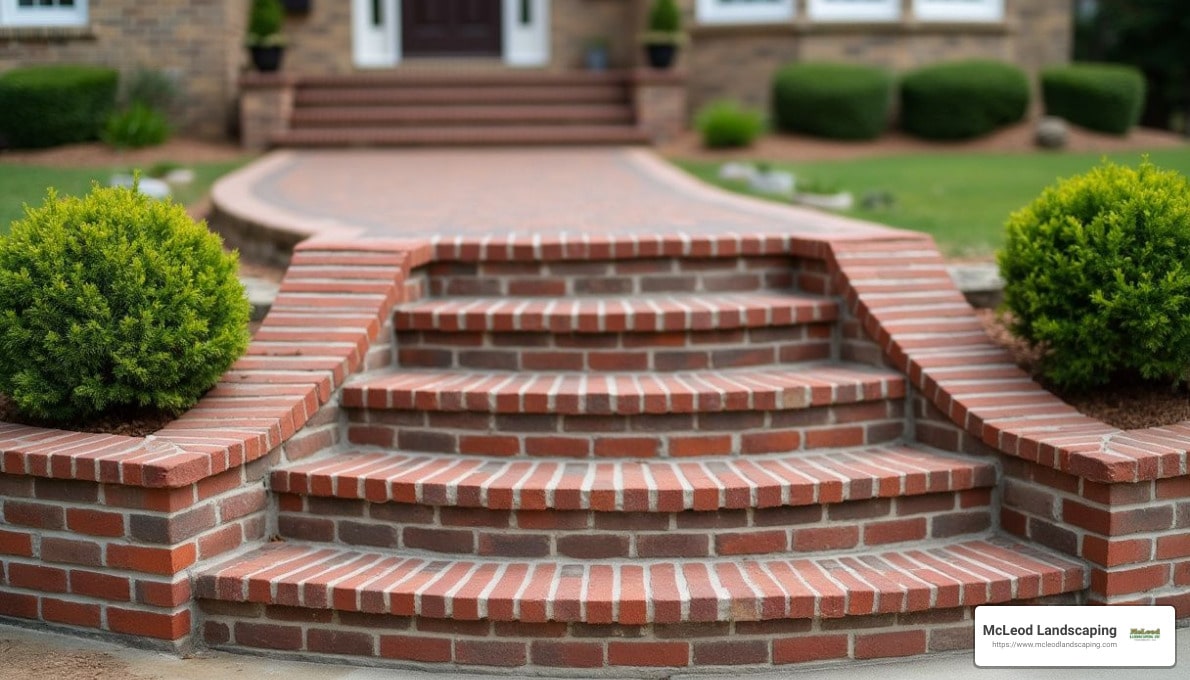 McLeod Landscaping Adding Elegance to Stairs: A Brick Veneer Installation Guide