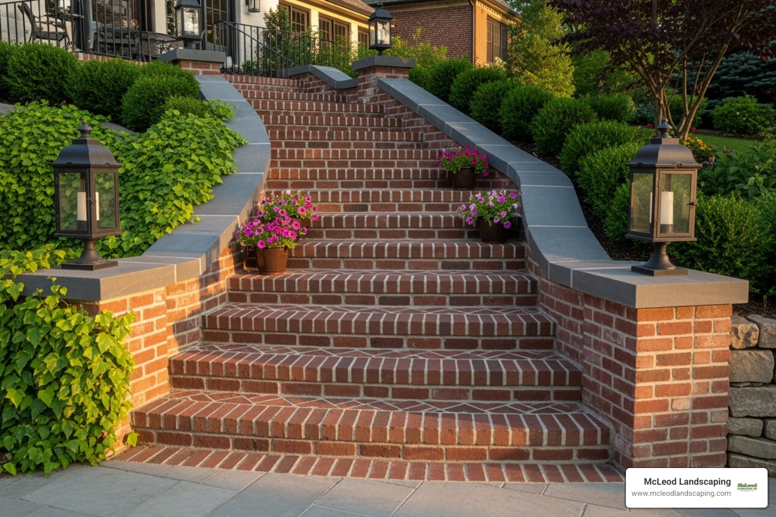 McLeod Landscaping Brick by Brick: Transforming Your Concrete Staircase
